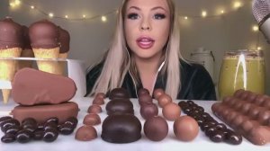 ASMR ШОКОЛАДНАЯ ПУЗЫРЬКИ, HAAGEN DAZS, ШОКОЛАДНЫЕ ШАРИКИ LINDT, BROKSIDE, MALTESERS, MUKBANG 먹방