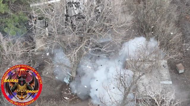 Подборка ударов оптоволоконными дронами в исполнении бойцов группы Байкала из разведбата 40й б...