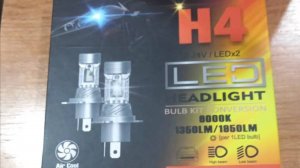 LED линзы  птф Яркий свет,  номер 2180 и LED лампы Fukurou H4 LED 12-24V 6 на Lada Granta Cross  FL