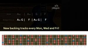 Deep Atmospheric Melodic Rock  Backing Track in  Am
