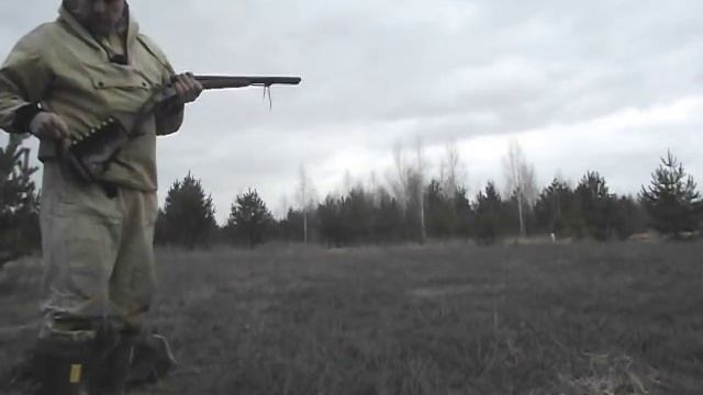 Стрельба на скорость из курковой двухстволки. Попытка 2. смотреть онлайн