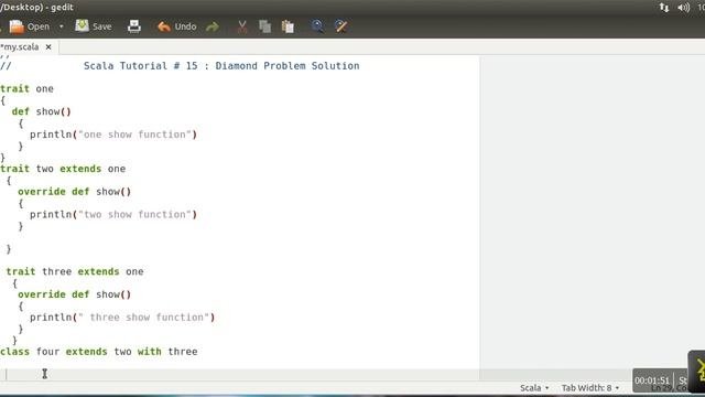 Solution of Diamond Problem in Scala # Scala Tutorial - 15