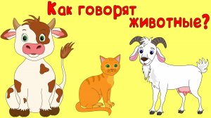 КАК ГОВОРЯТ ЖИВОТНЫЕ? Развивающий мультик для самых маленьких!