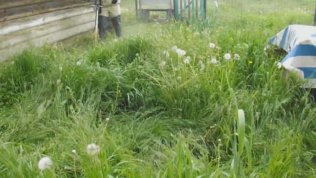 Работа насадками Триммер коса Patriot PT 555 Леска смотреть онлайн