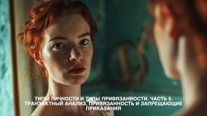 Типы личности и привязанность. Часть 5. Транзактный анализ, привязанность и запрещающие приказания