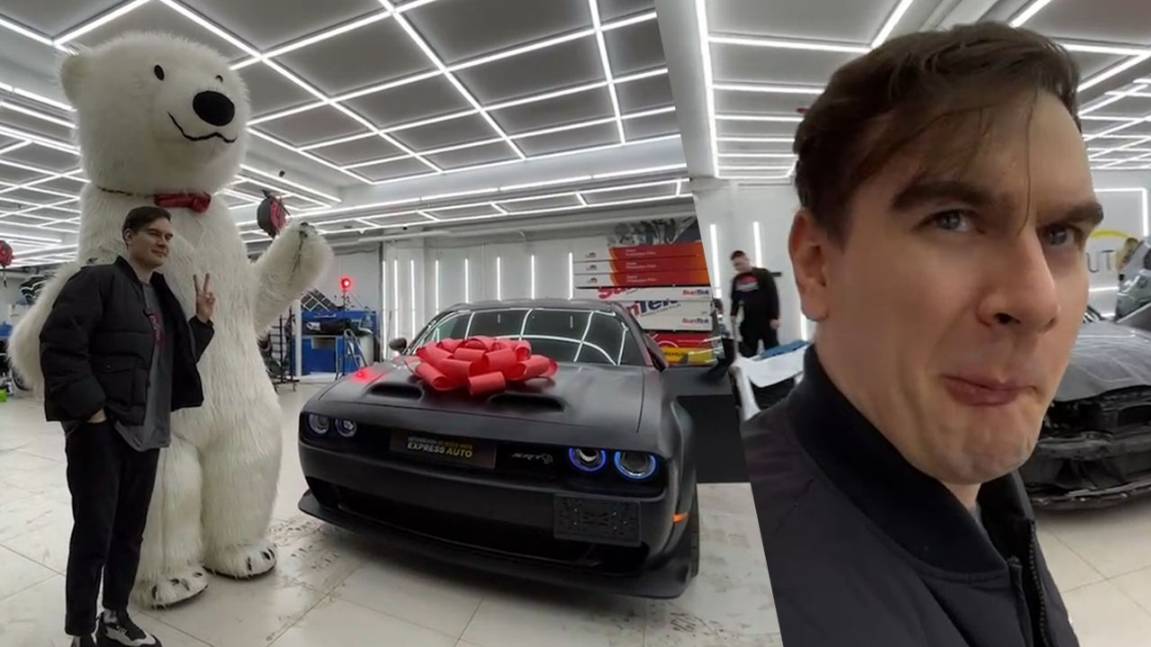БРАТИШКИН ЗАБИРАЕТ СВОЮ НОВУЮ МАШИНУ ЗА 9 МЛН - Dodge Hellcat (привез с аукциона из США)