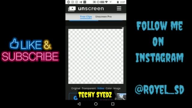 Remove Video Background with Ai | How to use Unscreen in Hindi | Techy Syedz| смотреть онлайн