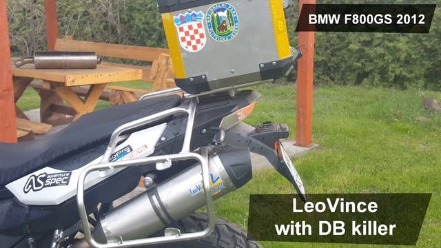 BMW F800GS Stock exhaust vs Leovince смотреть онлайн