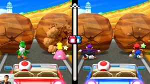 Mario Party The Top 100 MiniGame - Yoshi Mario Peach vs Waluigi (Master Cpu)