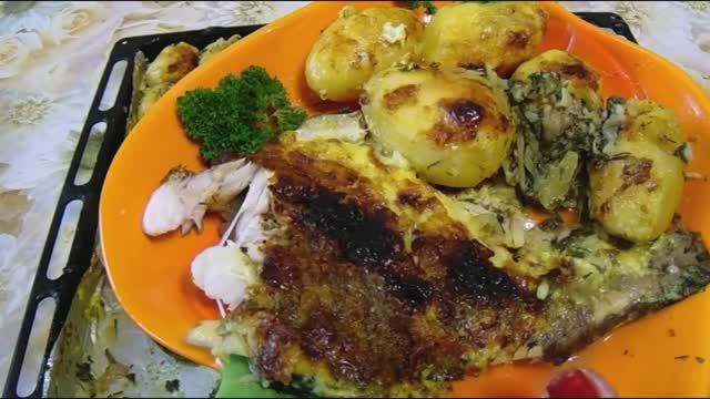 Пошаговое приготовление Запеченного Сочного и Ароматного Леща с Картофелем и Икрой.
