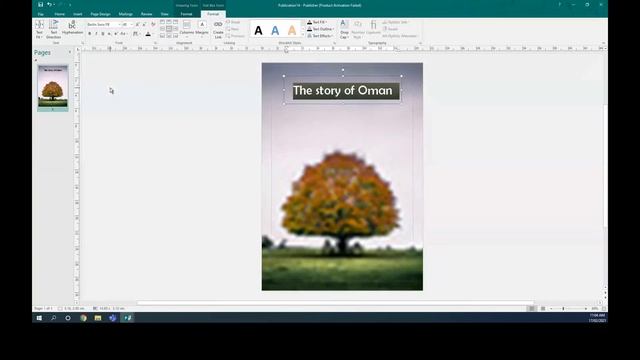Microsoft publisher 2016 tutorial: Design a cover page from Template