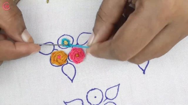 Hand embroidery  all over design for dress / steam stitch rose flower design @dianembroidery