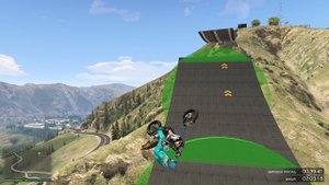 гоночная карта в ГТА 5 онлайн на горном мотоцикле каскадерские гонки