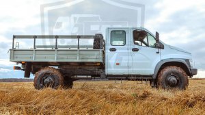 Двухрядный бортовой автомобиль ГАЗ САДКО NEXT C42A43 Фермер с тентом