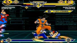Underdog and Popeye vs Goku and Vegeta Mugen 1.0 Battle