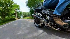 Kawasaki ZX-14R Yoshimura Carbon, cornering with 360 views.