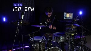 Drill drum loop 150 BPM // The Hybrid Drummer