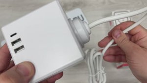 GNS1406 - Удлинитель Cube Lite Extended 3 Euro 16A, 3 USB 2A+C, кабель 1,5м RocketSocket