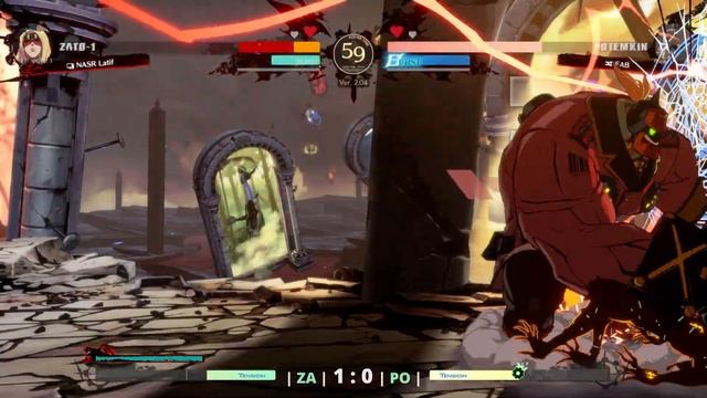 GGST ▰ Latif (#3 Ranked Zato) vs FAB (TOP Ranked Potemkin). High Level Gameplay