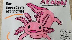 Как нарисовать аксолотля . #axolotl