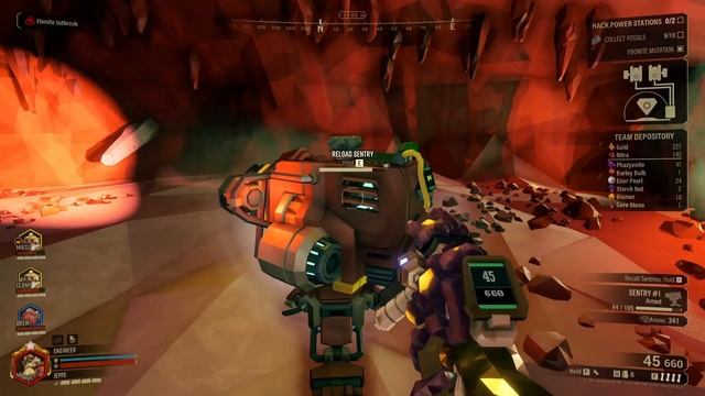 Ebonite Mutation, Core Stone Events and The Caretaker Boss Fight With Engineer || Deep Rock Galacti