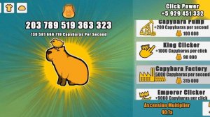 играю в капибару кликер(capybara) /