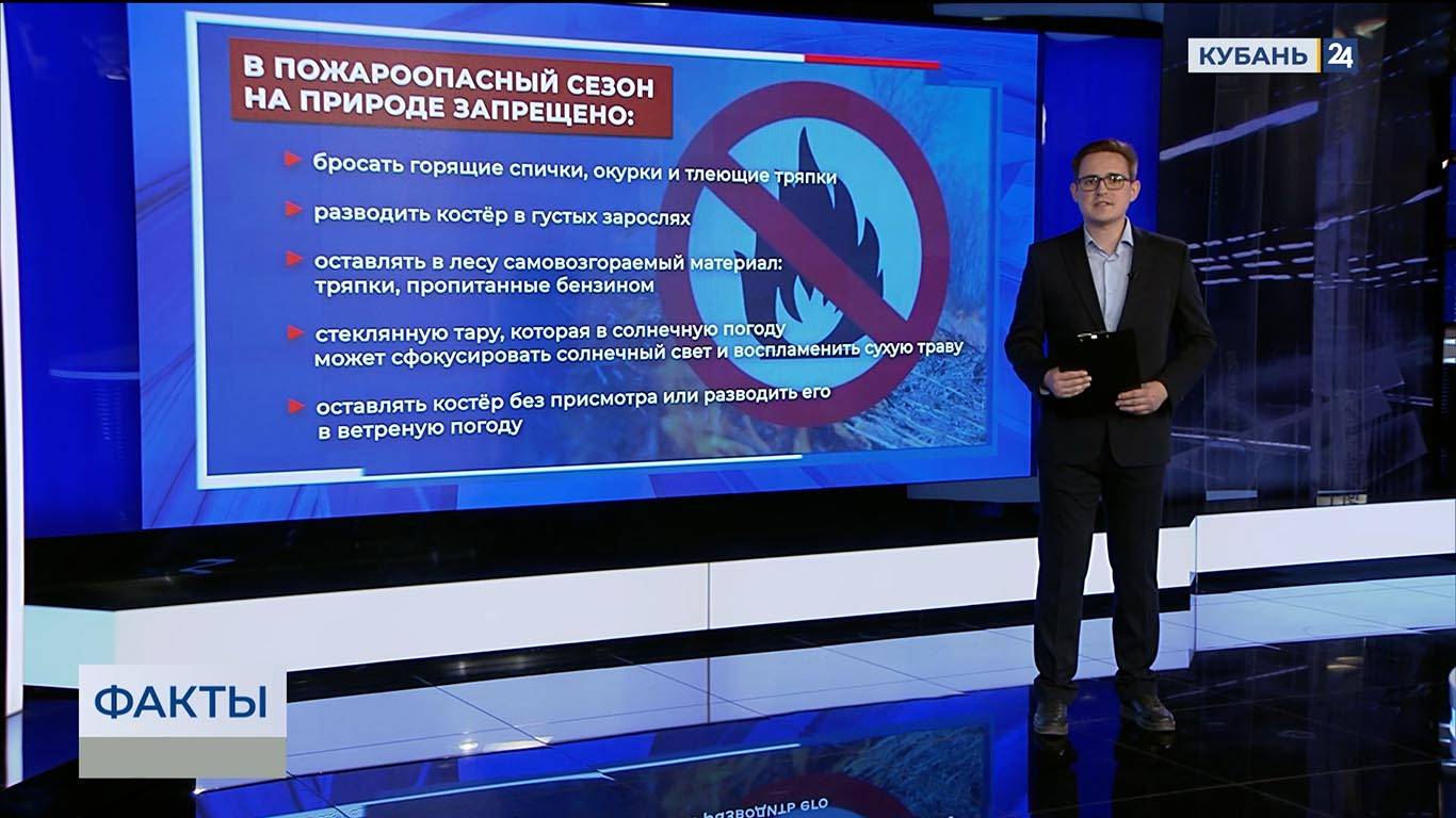 С начала года 25 природных пожаров по вине человека произошли на Кубани