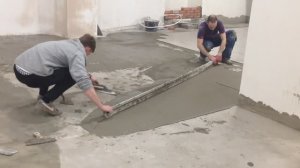 Выравнивание полов под плитку на большой площади
