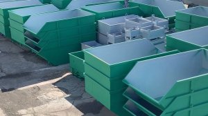 Металлические контейнеры для мусора, вторсырья, бетона, лома. Тара производственная. РосМеталлика