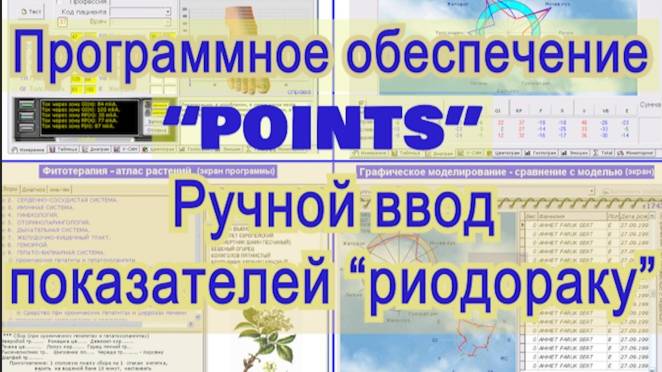 ПО "POINTS": ручной ввод показателей "риодораку"