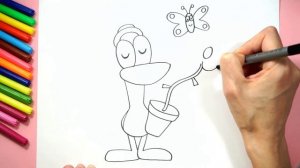 Cómo dibujar pato Pato para niños|How to Draw a Pato Duck for Kids