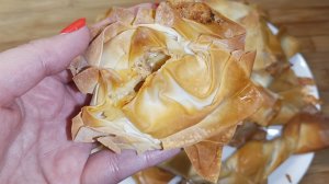 вкусняшки к чаю. конвертики из греческого теста.