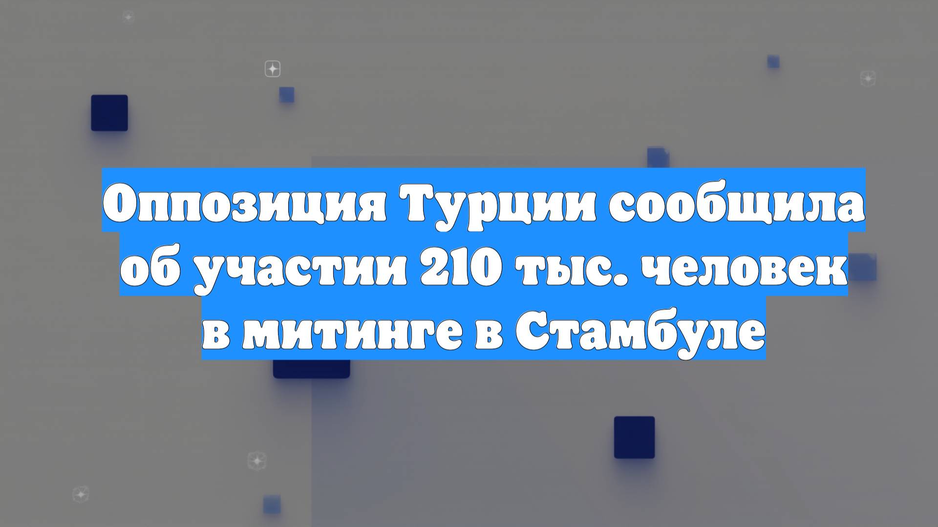 Оппозиция Турции сообщила об участии 210 тыс. человек в митинге в Стамбуле