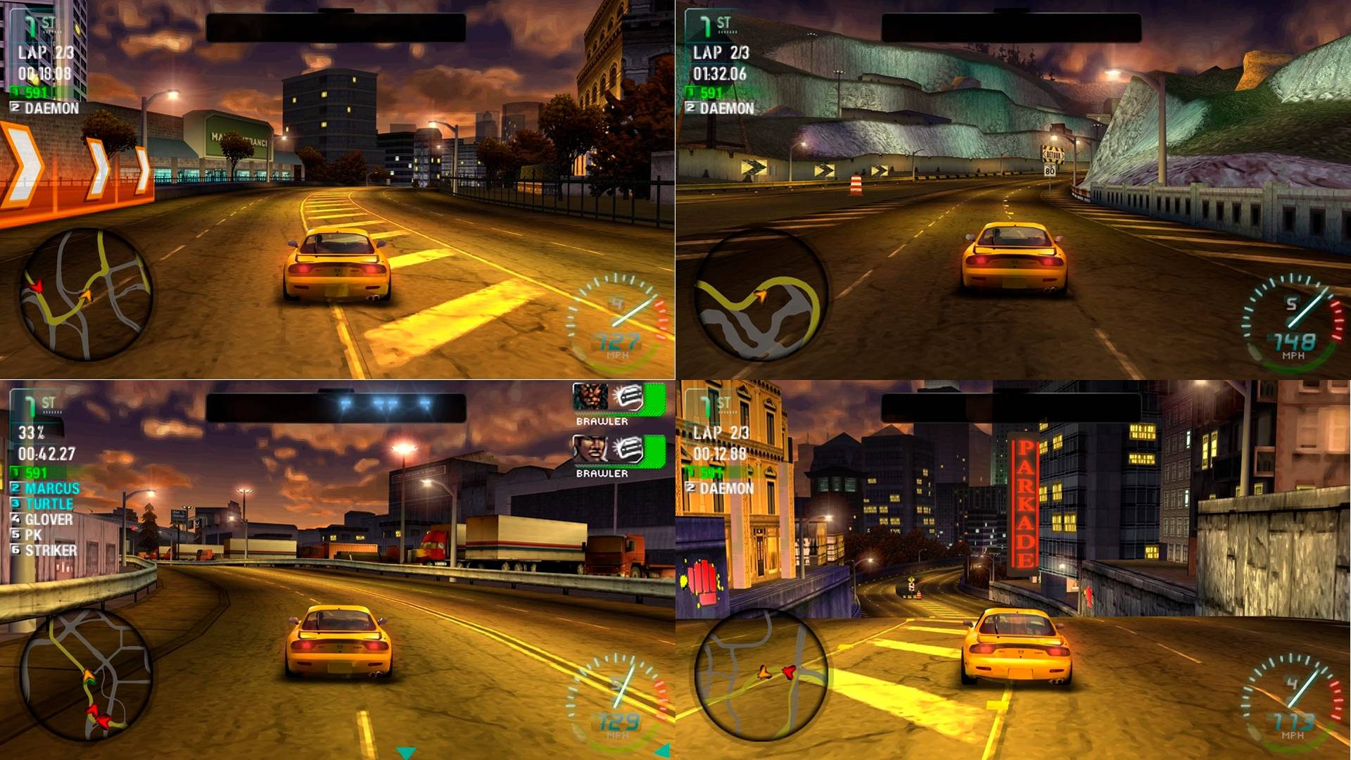 Need For Speed: Carbon - Own The City (PSP) - Все Гоночные Трассы