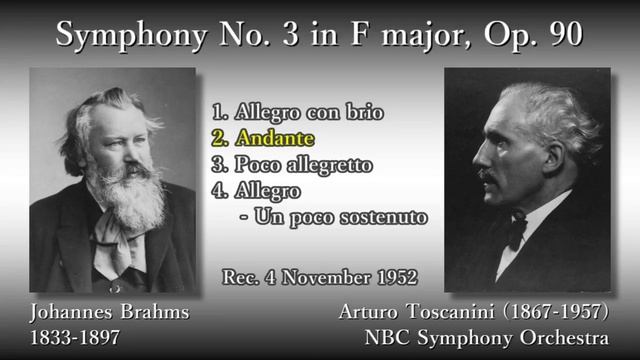 Brahms: Symphony No. 3, Toscanini & NBCso (1952) ブラームス 交響曲第3番 トスカニーニ смотреть онлайн