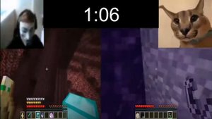 Спидран по Майнкрафту шлёпа против анонимуса