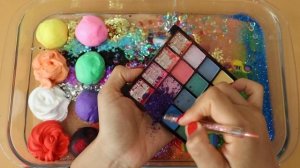 СЛАЙМ «Радужный ксилофон» - слайм  с тенями для век и макияжем, деталями, блёстками! Увлекательное в