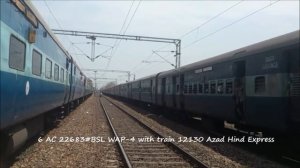 IRFCA..Meeting of giants:12851 Chennai Express and 12130 Azad Hind Express!!