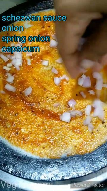 Schezwan Dosa Recipe😇शेज़वान डोसा रेसिपीunique streetstyle Chinese dosa recipe-new flavor😋vegtsunam