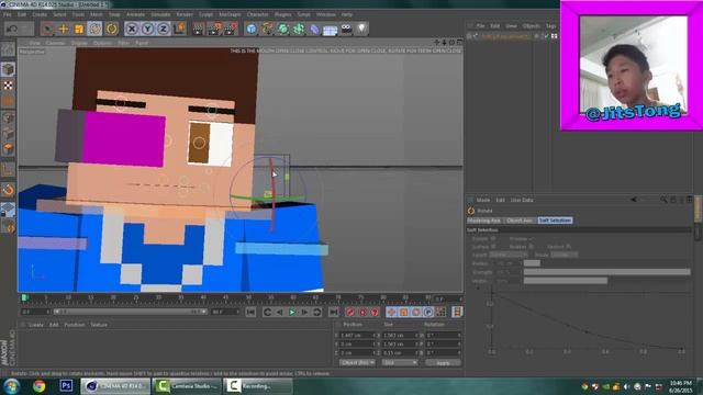 《C4D》How to make renders (minecraft) in Cinema4D | w/ faceam?!