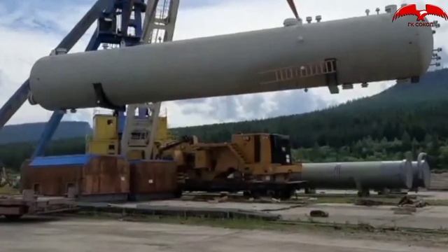 Мультимодальная перевозка нефтегазовых сепараторов / Негабаритные грузоперевозки / ГК СОКОЛ