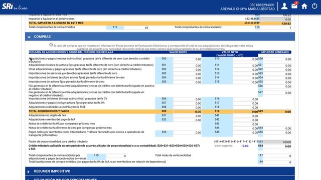 Declaración IVA SRI 2020⎮ RESTAURANTES смотреть онлайн