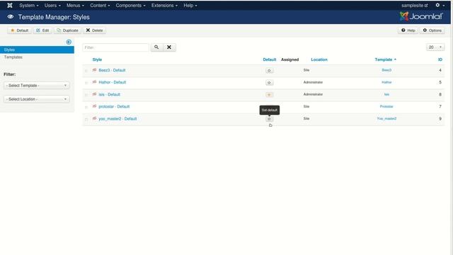 Joomla 3, changing the template смотреть онлайн