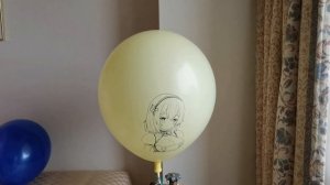Anime balloon helium inflation (Sirius 18inch macaron yellow)