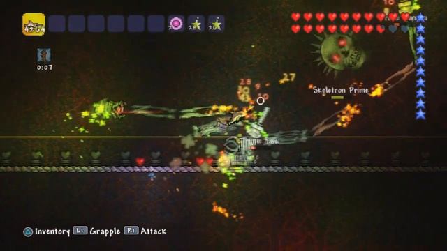 Terraria PS3 - Skeletron Prime Solo Megashark смотреть онлайн