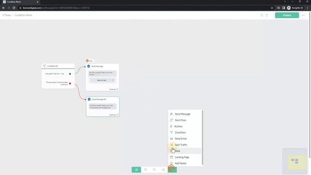How to Use Condition Blocks in a Flow in nerDigital Chatbot Marketing