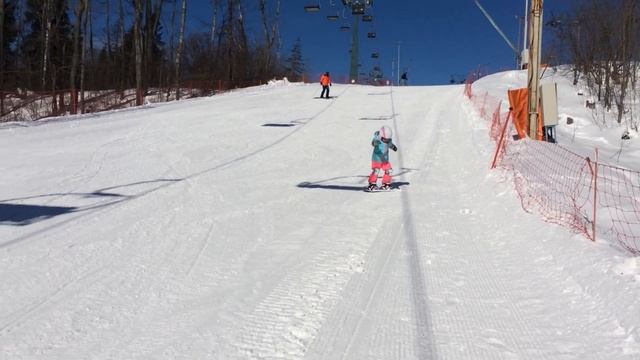 Сноубординг. Василиса 4 года (19.03.2018) смотреть онлайн