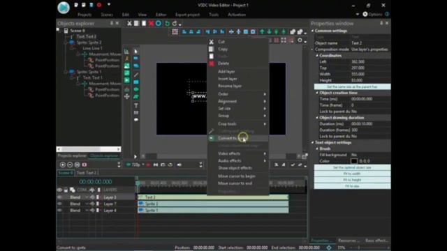 Editing Sample text  with transition effect using VSDC video editing software. смотреть онлайн
