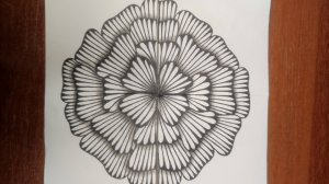 Рисую цветок из тангла Ginili