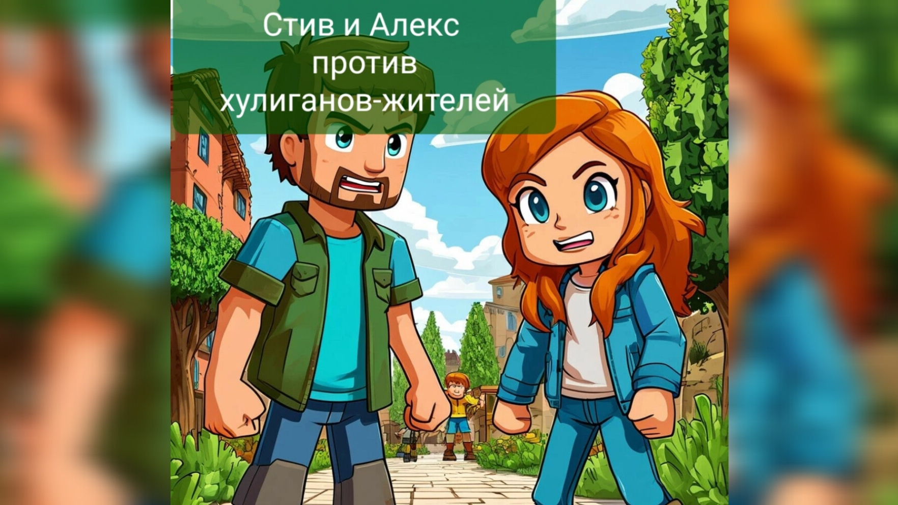 Стив и Алекс против жителей-хулиганов.